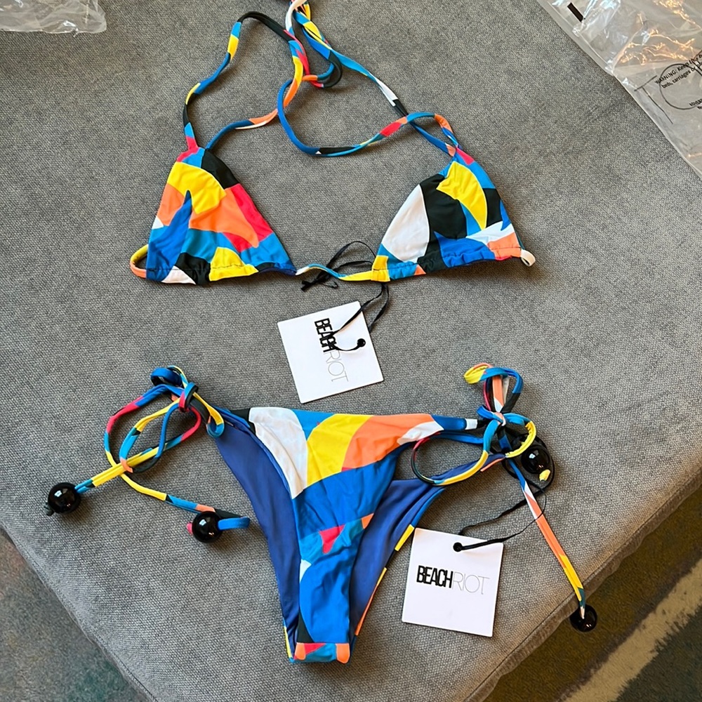 Beach Riot geometric bikini